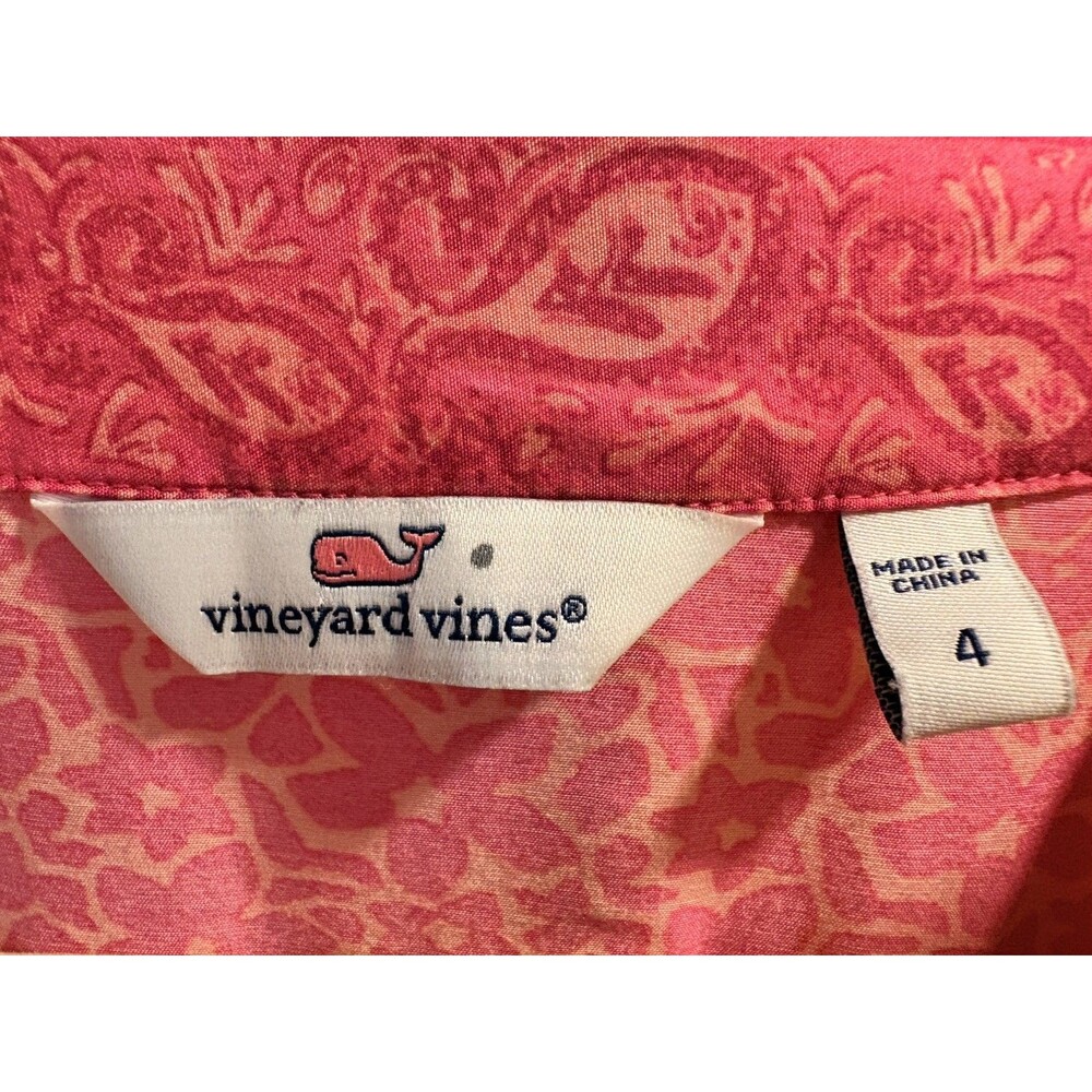 Vineyard Vines Floral Bloussan Sweet Taffy Dress Size 4, lined - Picture 2 of 4